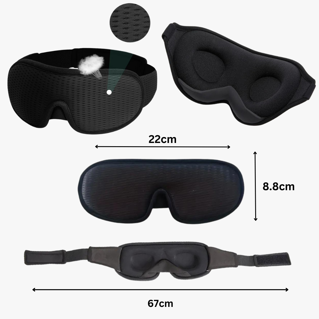 3D lichtgewicht slaapmaskers